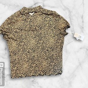 Candies high neck ruffle edged y2k shirt